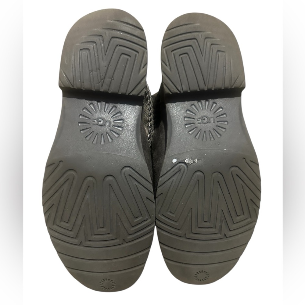 UGG Women's Gray Suede Ankle Boots - Picture 8 of 9